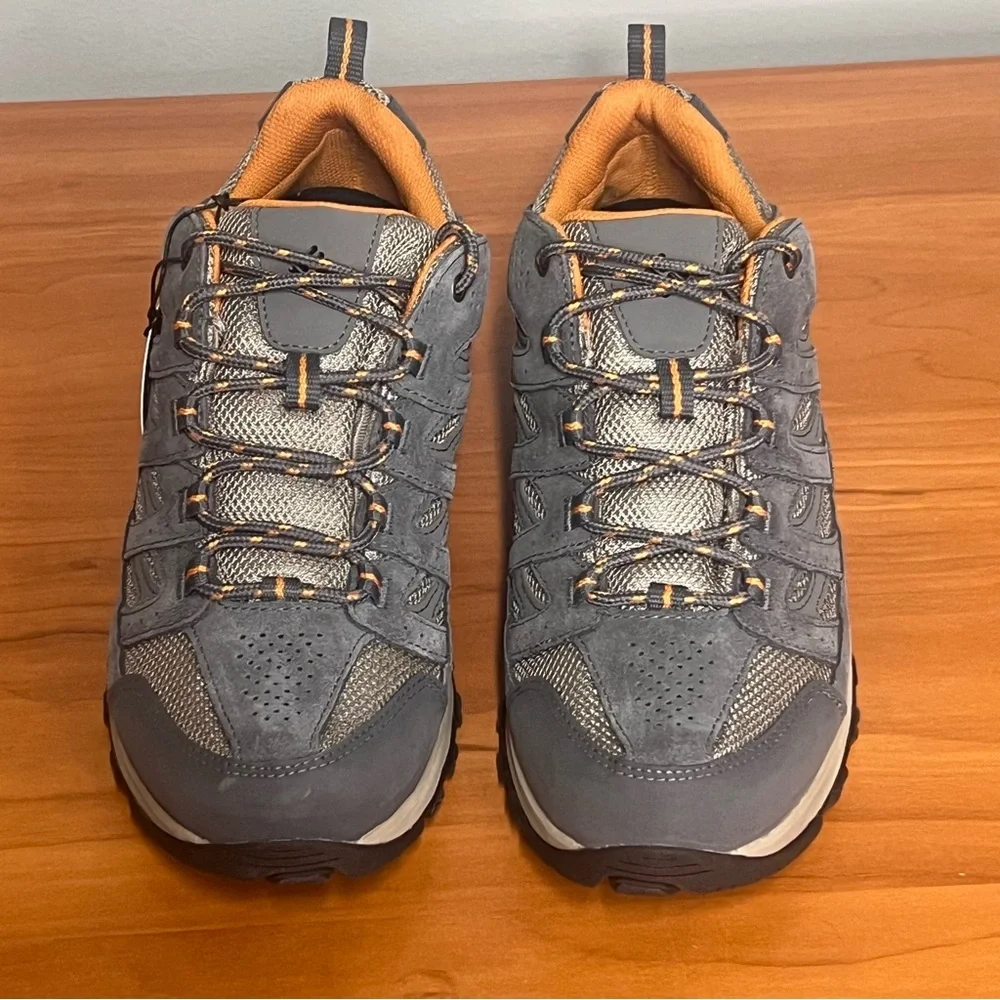 Men’s Columbia Crestwood Gray and Orange Trail Low Hiking Trail Shoes Sz 10 - Picture 6 of 11